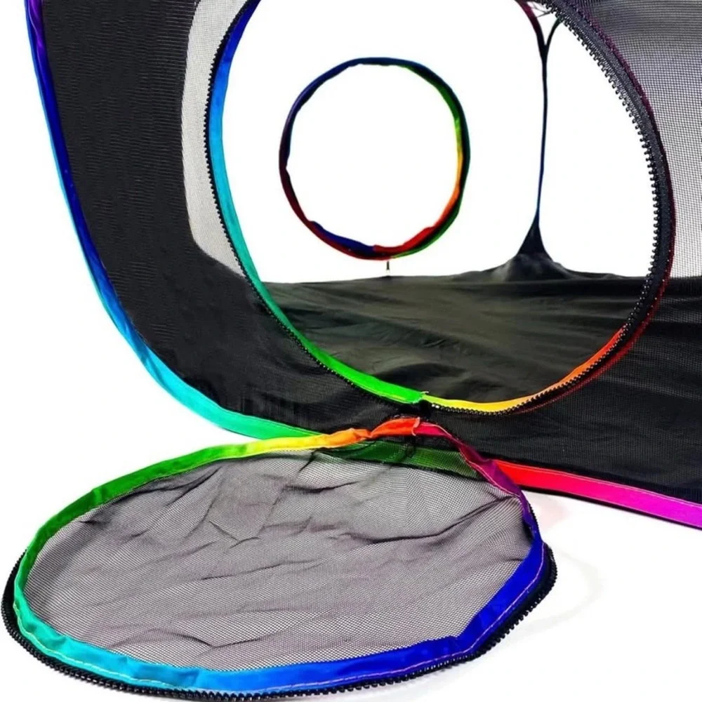 Small Animal Tunnel Enclosure, Pet Cage, Pop Up Playpen Cage w/ Bag Bowl New